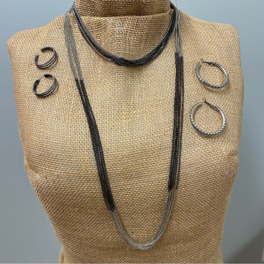 Premier Designs jewelry lot, Manhattan necklace, In the Loop and Saturn …